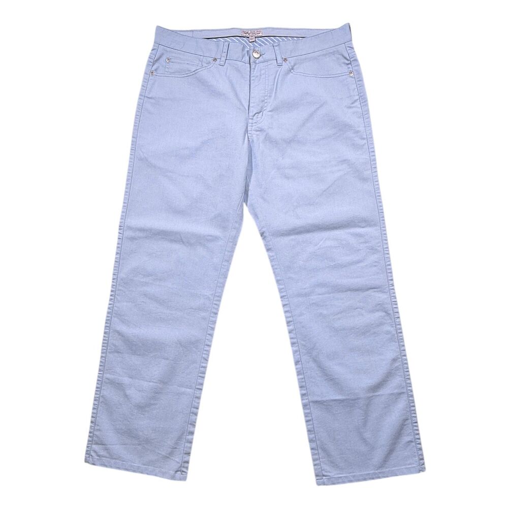 Peter Millar Mens 34x27 Light Blue 5 Pocket Stretch Performance Golf Pants